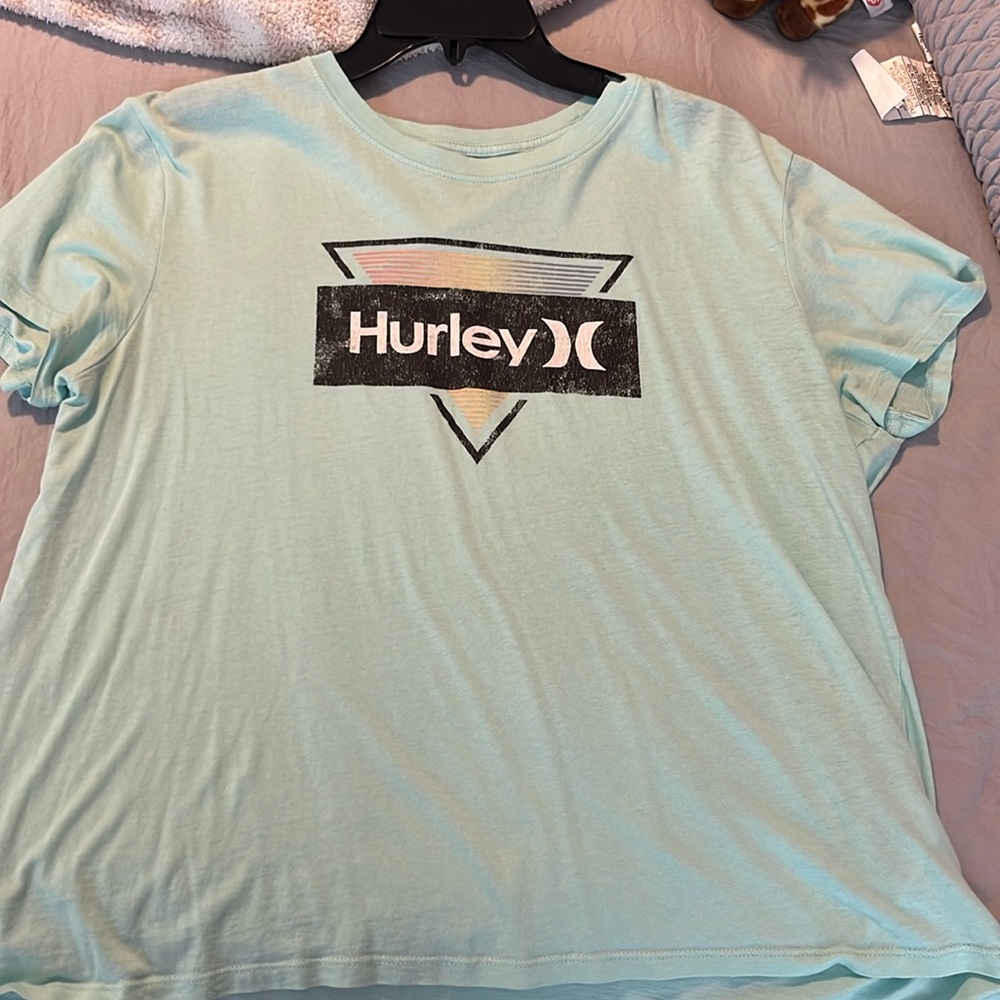 blue hurley top, soft, worn once